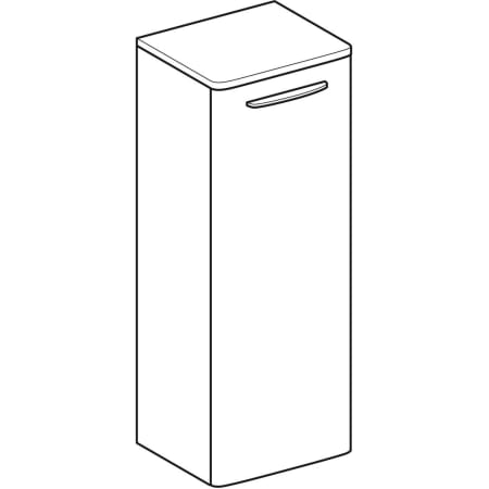 DULAP INALTIME 85 CM SELNOVA SQUARE CU O USA,ALB